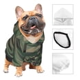 thumbnail image 3 of Fotbe Jungle Green Camo USA Flag Sudadera con Estampado para Perros Pequeños – Suéter con Capucha para Mascotas, Tela Suave de Forro Polar con Bolsillo-Medium, 3 of 7