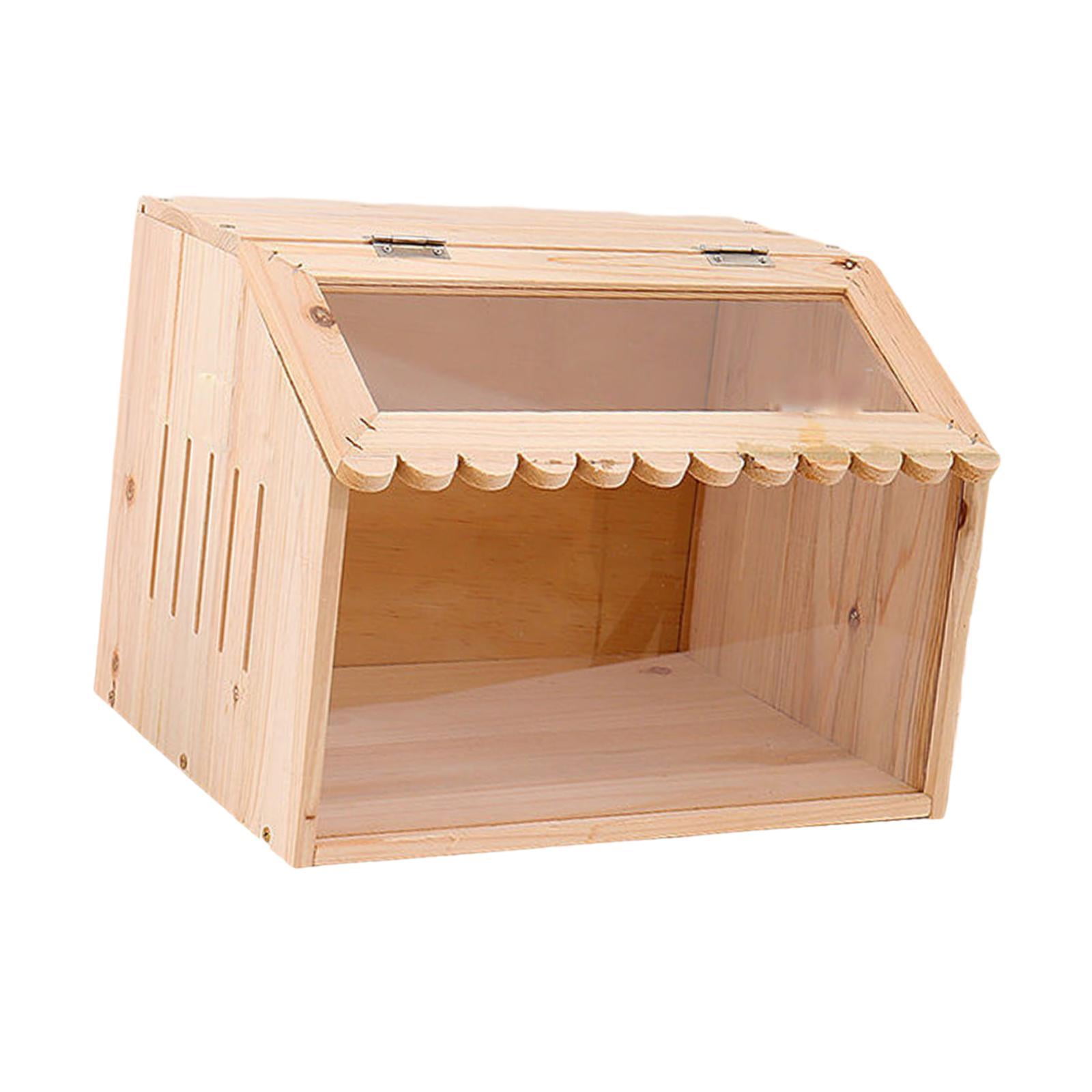 Stgfyxgs Chicken Brooder Box Chicken Coop Small Animals Habitat Sturdy Incubator Wood Quail Cage for Birds Quails Hamsters Chick Ducks 40x30x30cm