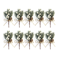 thumbnail image 1 of "Adornos Navideños De Bayas De Pino, 10 Piezas Malubero, Blanco ", 1 of 5