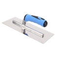 thumbnail image 1 of Hand 4mm Square Notch Trowel Stainless Steel Hand Notch Trowel with Soft Handle for Cement Concrete Masonry Tile Installation, 1 of 7