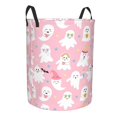 thumbnail image 7 of ZICANCN Laundry Basket Organizer, Cute Pink Ghost Creepy Boo Collapsible Hamper for Bathroom Bedroom Laundry Room, Medium Size, 7 of 7