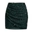 thumbnail image 5 of Shorts for Women Holiday Dress Short Pants Women's Sequin Skirt Sparkly Mini Skirts Jean Black, 5 of 5