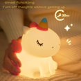 thumbnail image 4 of Luz nocturna Hplvetoys unicornio de silicona LED recargable, 4 of 6
