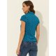 thumbnail image 4 of INSPIRE CHIC Camiseta De Manga Corta Vintage Con Lunares Para Mujer Lago Azul S INSPIRE CHIC Camisa, 4 of 5