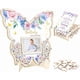 thumbnail image 1 of Libro de firmas alternativo para baby shower: kit de recuerdos de mariposas de madera de 73 piezas con marco de exhibición, caja de recuerdos y piezas decorativas para firmas., 1 of 7