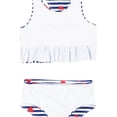 thumbnail image 6 of Girls Swimsuits 2 Piece High Waist Bikini Cute Striped Tankini Top and Bottom for Teen Youth Bathing Suit Blue Size 14-15 Y, 6 of 7