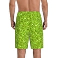 thumbnail image 5 of Salouo Lime green glitter Pattern Men's Sleep Pajama Shorts,Pajama Bottoms Elastic Waistband Sleep Pajama Short PJ Shorts for Men -X-Large, 5 of 6
