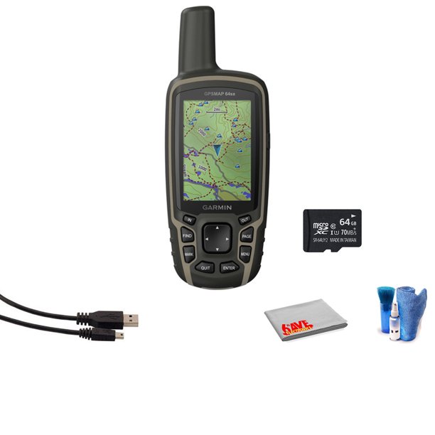 Garmin 64sx GPS MAP Navigator 0100225810 Bundle with Micro SD Card