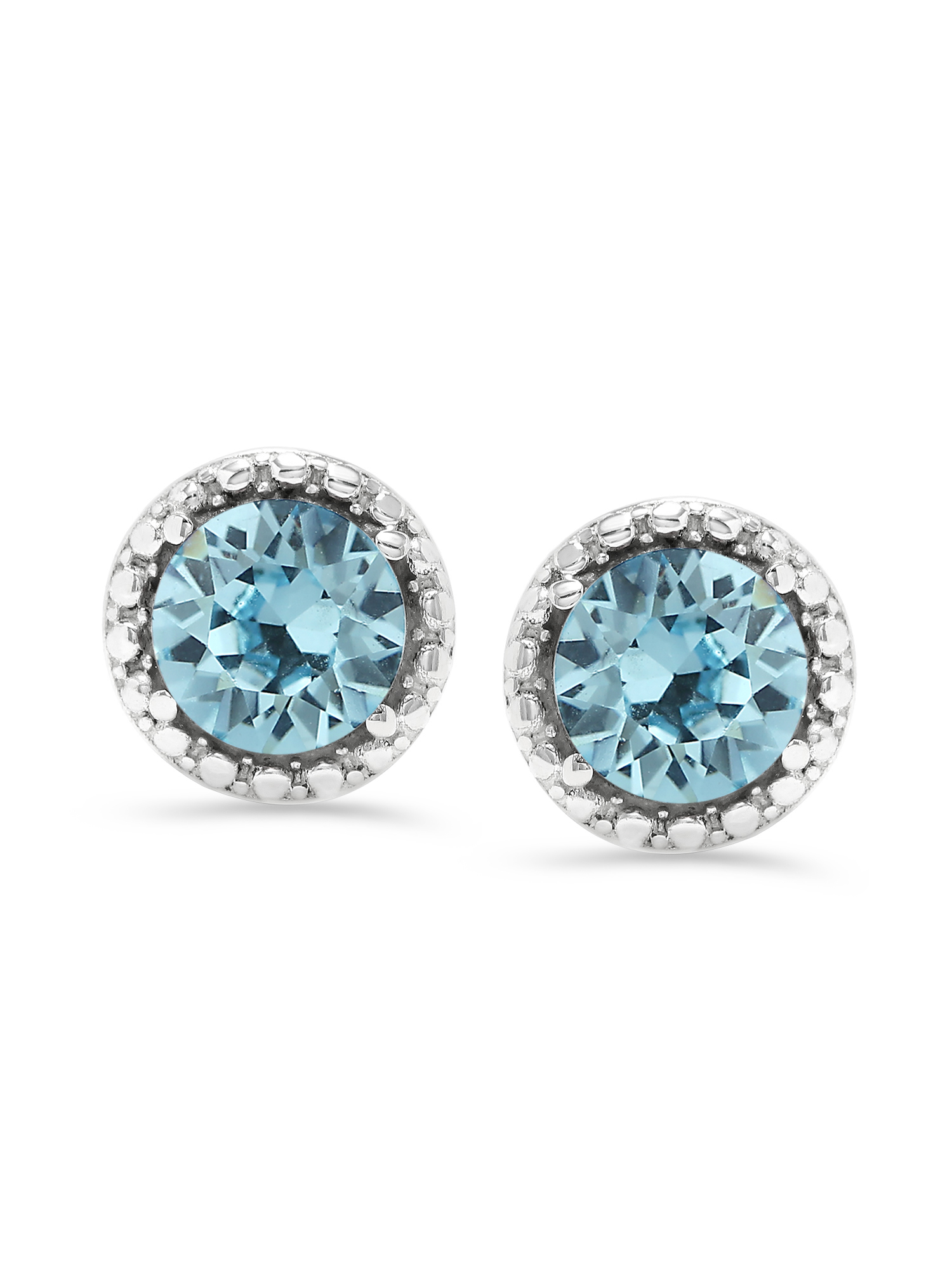 FASHIONQ RETAIL Swarovski Earrings March Birthstone Aquamarine Color 