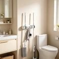 thumbnail image 4 of Wall Mount No Drill Mop And Broom Clip Organizer, Self Adhesive Mop Holder, Heavy Duty Storage Rack For Bathroom Laundry Room Door, 4 of 6