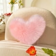 thumbnail image 6 of Heart Shaped Pillow | Faux Fur Decorative Cushion for Bedroom Living Room Sofa | Soft Plush Heart Pillow Gift for Women Girls | 13.77x17.71 Inches, 6 of 6