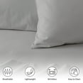 thumbnail image 4 of Twin Sheets 4 Pcs, 100% Brushed Microfiber Twin Sheets to fit Upto 15" Deep Twin Mattress - Light Grey Solid, 4 of 5