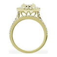 thumbnail image 3 of Unique Moments 14K Yellow Gold 1.50 CT Round Lab-grown Diamond Double Halo Bridal Ring Set, 3 of 7