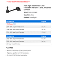 thumbnail image 2 of Front Right Stabilizer Bar Link - Compatible with 2011 - 2015 Jeep Grand Cherokee 2012 2013 2014, 2 of 2