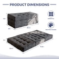 thumbnail image 7 of BYBYME 6 Inch Tri-Fold Mattress,Corduroy Folding Mattress,Filled with Whole Foam,Memory Foam Mattress Topper,Suitable for Sleeping,Camping,Twin,Dark Gray, 7 of 7