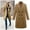 Khaki, variant on Winter Coats Jacket For Womens Long Sleeve Open Front Double Breasted Button Lapel Loose Outerwear Khaki M