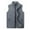 a-Grey8819, variant on VNKIDY Women Outerwear Vests Plush Solid Color Full Zipper Stand Collar Reversibler Vest Sleeveless Warm Outerwear For Cold Weather Relaxed Fit Outerwear