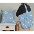 thumbnail image 5 of Soimoi Blue Heavy Canvas Fabric Cloud Nature Printed Craft Fabric by the Yard 58 Inch Wide, 5 of 5