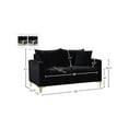 thumbnail image 3 of Meridian Furniture Naomi Contemporary Velvet Loveseat in Black, 3 of 7