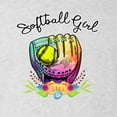 thumbnail image 3 of Wild Bobby, Colorful Softball Girl, Sports, Women Tri-Blend Racerback Tank Top, Heather White, Medium, 3 of 5