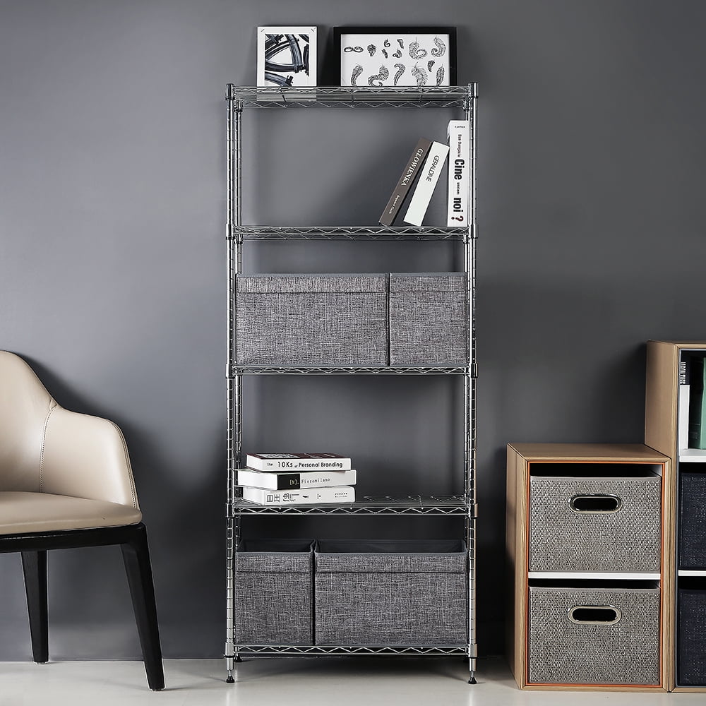 5 tier chrome shelving 11.8x25.6x59in
