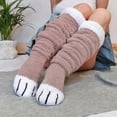 thumbnail image 3 of Chaussettes Hautes pour Femmes à Empiècements Pattes d'Animaux Décontractées Mignonnes Cosplay Chaudes Épaisses, 3 of 5