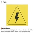 thumbnail image 3 of Unique Bargains Triangle Electrical Shock Risk Warning Sign Self Adhesive Yellow 100mmx100mm Pack of 4, 3 of 5