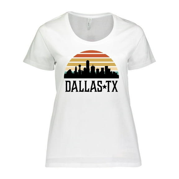 Inktastic Dallas Texas Skyline Vintage Women's Plus Size T-Shirt
