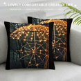 thumbnail image 3 of Happy Halloween Throw Pillow Covers Inch Vintage Pillows Decorative Throw Pillow Bat Pillowcase Square Green Cushion Covers Decorations for Sofa Bed Couch, 3 of 5