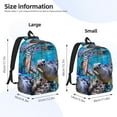 thumbnail image 3 of Lsque Sea Turtle Swims Pattern Canvas Daypack, Durable Backpack, High-quality Versatile Backpack,Vintage Compact Backpack-Small, 3 of 6