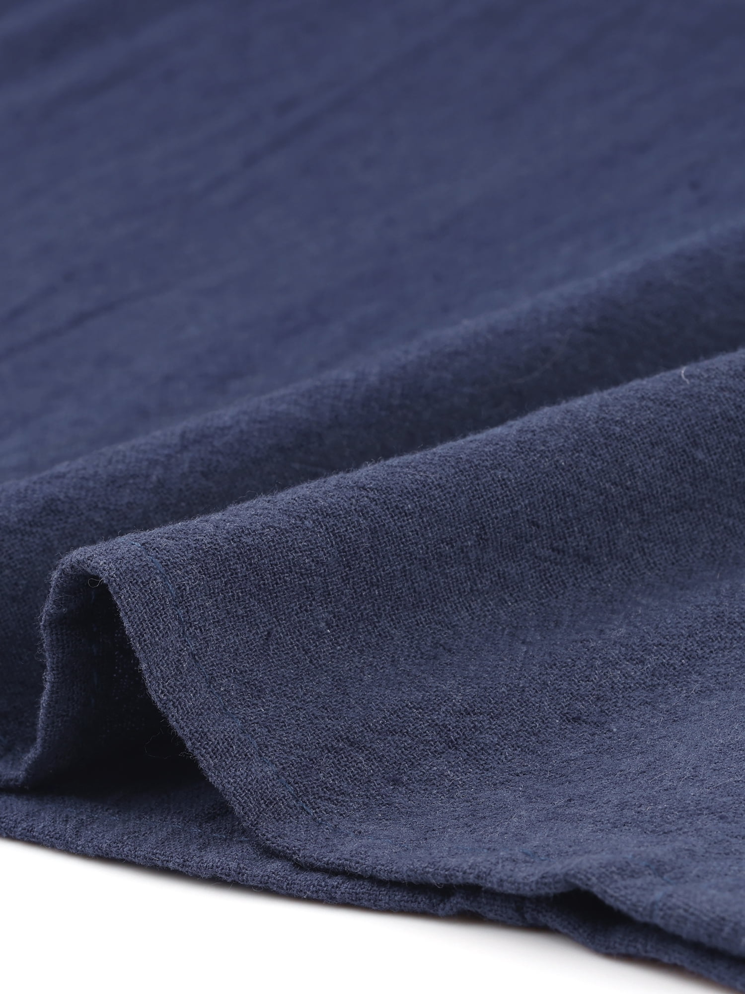 Women's Plus Top Short Sleeve Crew Neck Cotton Linen Blouses Top T Shirt 2X Navy Blue