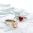 thumbnail image 2 of Stainless Steel Light Luxury Style Design Heart Shape Love Color Diamond Ring Type Ring Packing List Polishing, 2 of 2