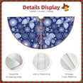 thumbnail image 3 of Xecao Beautiful Snowflake Butterfly Pattern Christmas Tree Skirt Round Xmas Tree Mat Base Cover for Holiday Home Decorations-36", 3 of 6