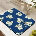 thumbnail image 3 of 2 Pack Washable Rubber Daisy Cute Floral Dish Drying Mats for Kitchen Counter Home Large Coffee Bar Pad Accessories and Decor for Utensils Stemware (2pcs 18''x24''+19.5''x12''), 3 of 6
