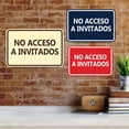 thumbnail image 4 of Signs ByLITA Classic Framed No Acceso A Invitados vector Durable ABS Plastic | Laser Engraved | Easy Installation | Elegant Design Sign (Brushed Gold) - Large, 4 of 8