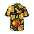 thumbnail image 3 of JUNZAN Tangerine Pattern Hawaiian Shirt for Men,Summer Beach Casual Short Sleeve Button Down Shirts-Large, 3 of 9