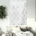 thumbnail image 4 of Grey Decor Tapestry, Spiral Contoured Diagonal Circular Small and Large Lines Gradient Sketchy Design, Wall Hanging for Bedroom Living Room Dorm Decor, 60W X 80L Inches, White, by Ambesonne, 4 of 5