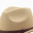 thumbnail image 6 of Gibobby Western Cowboy Hat For 3-8 Years Todddler Unisex Sun Hat Felt Suede Travel Cap Outdoor Sun Visor Wide Brim Hat With Strap Kids Hat,Beige, 6 of 7