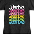 thumbnail image 3 of Barbie - Stacked Rainbow Logo - Toddler And Youth Girls Short Sleeve Graphic T-Shirt, 3 of 5