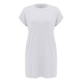 thumbnail image 5 of Baqcunre Casual Dresses for Women Women's Solid Color Round Neck Bat Sleeve Short Sleeve Hidden Pockets Loose Casual Dress Dresses for Women 2024 Summer Dresses for Women 2024 Womens Dresses, 5 of 9