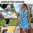 thumbnail image 6 of KUIFORTI Matching Golf Shirts for Couple Blue Daisy Matching Couple Sport Shirts Quarter Zip Woman Golf Clothing Set Quick Dry Breathable Fabric for Golf,Tennis,Hiking,Running,Gym, 6 of 7