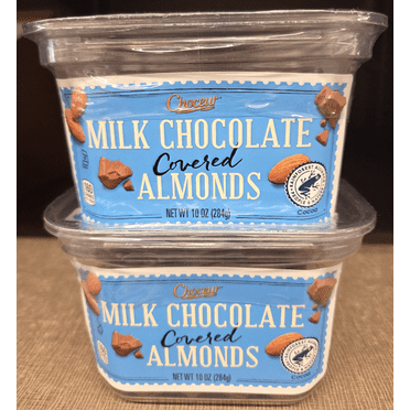 Choceur Milk Chocolate Covered Almonds 10oz 284g (2 Tubs)