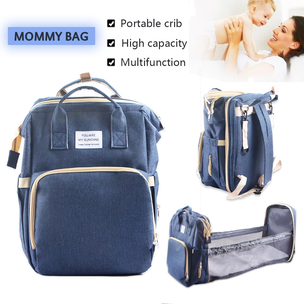 Dasking Diaper Bag Backpack with Foldable Crib waterproof Baby Nappy