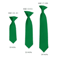 thumbnail image 2 of Solid Kelly Green Boy's 14" Clip On Tie Age 7 to 10 Years Old, 2 of 5