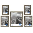 Mainstays 5 PC Gallery Linear Rustic Picture Frame Set (Includes 24x6