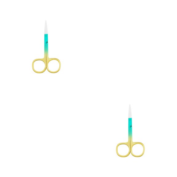 Seitruly Pinzas para cutículas de uñas, tijeras de acero inoxidable, galvanoplastia, impermeables, de mano, accesorio para el hogar, Spray verde dorado Pulverizar Oro Verde 2piezas Seitruly  CBP288409