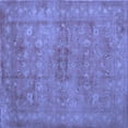 thumbnail image 1 of Ahgly Company Machine Washable Indoor Square Abstract Blue Contemporary Area Rugs, 3' Square, 1 of 4