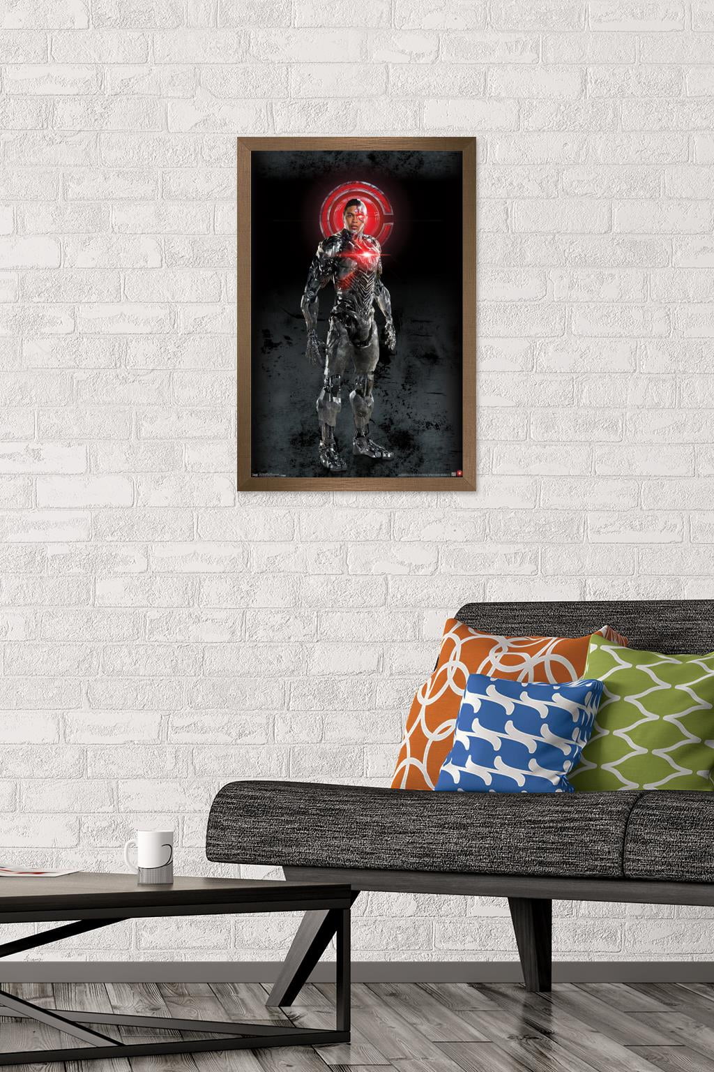 DC Comics Movie - Justice League - Cyborg Wall Poster, 14.725" x 22.375", Framed