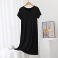 thumbnail image 2 of Vrorvz Long Nightgowns for Womens Short Sleeve Loungewear Sleepwear Nightgown Loose Soft Nightshirts, 2 of 5