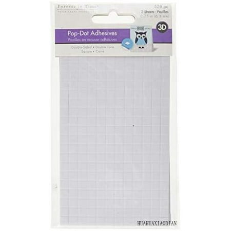 

pd108 3d dots square dual-adhesive foam mount 1/4-inch 528 per package white